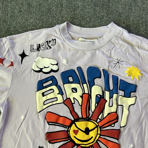 First Row Property Shirt Adult Small Puffy Graphic Print T-Shirt Bright Future - Picture 6 of 9